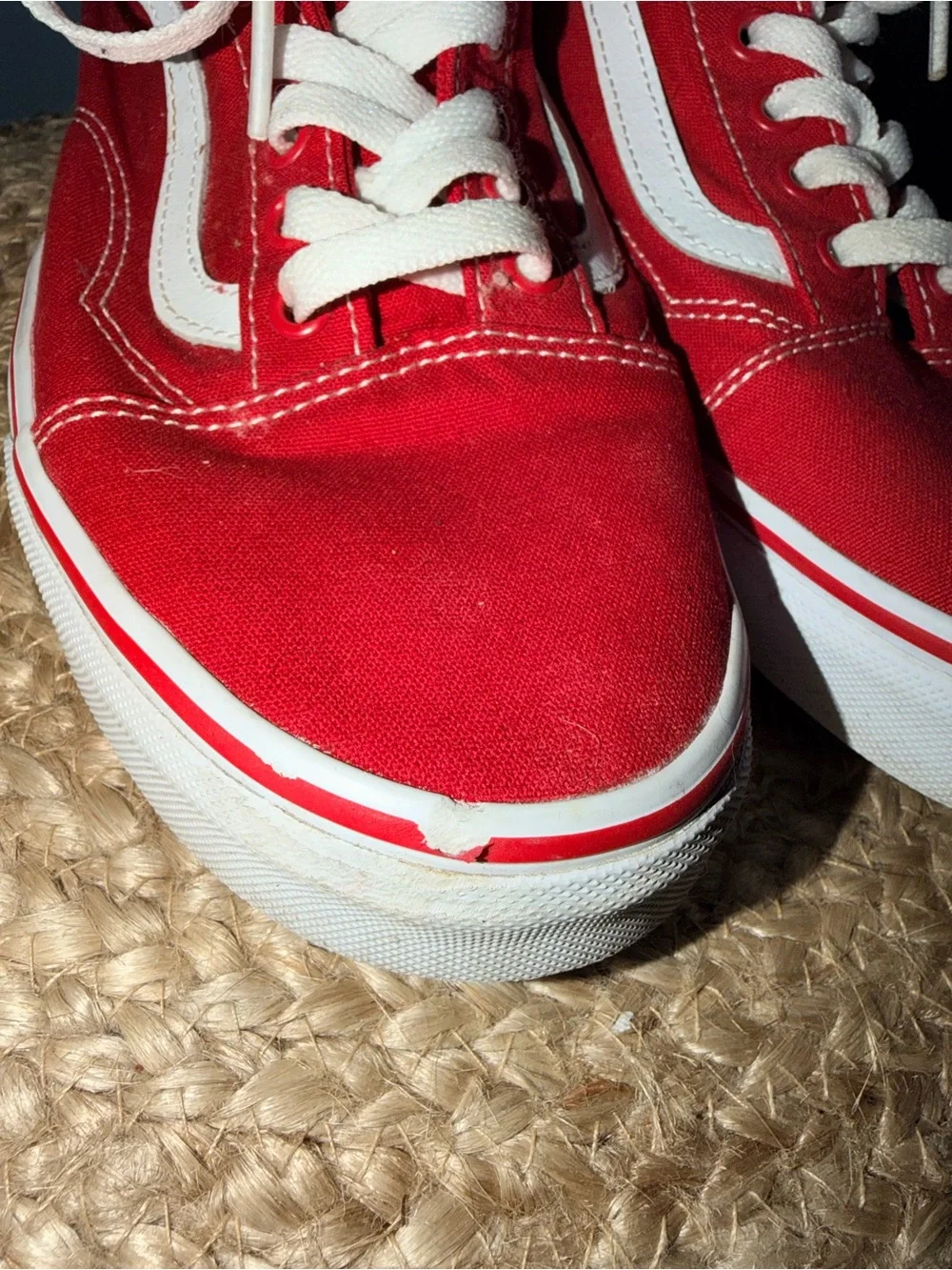 Vans red sneakers